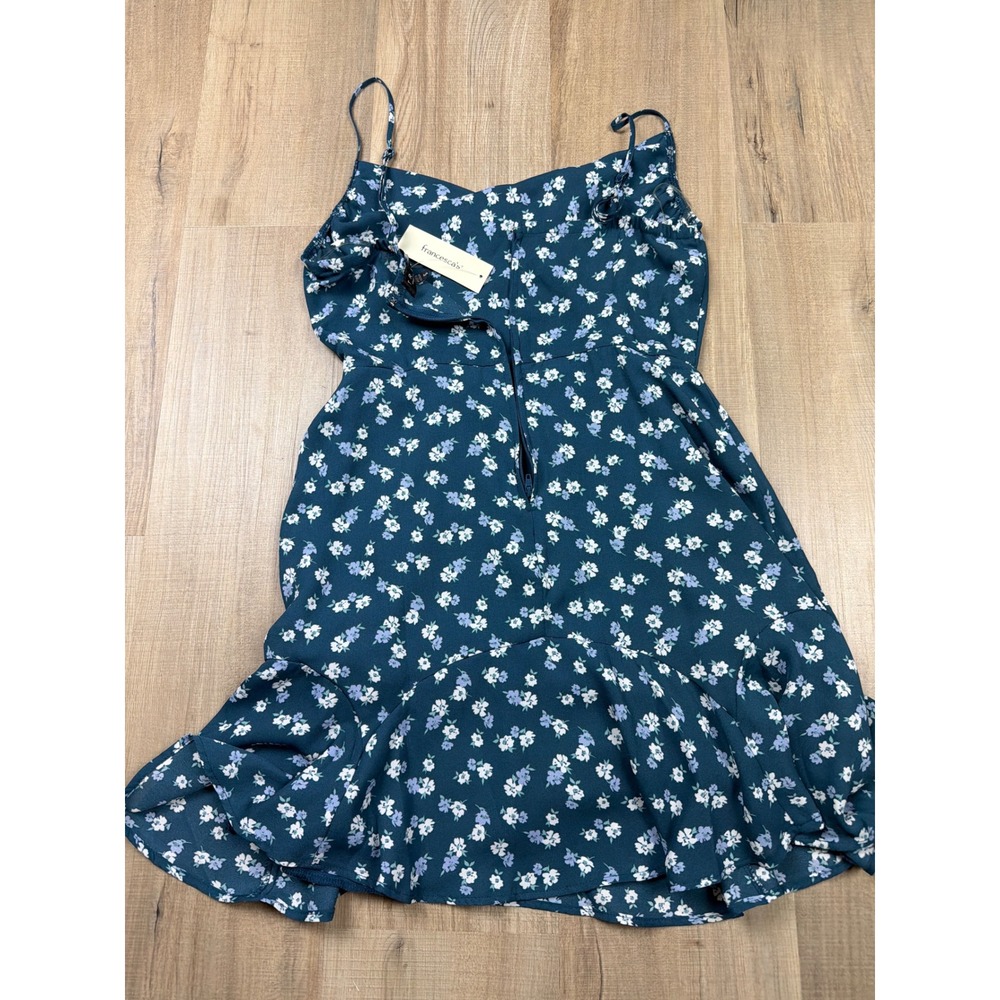 Trixxi Francesca's Teal Floral Cowl Neck Mini Dress Small NWT 26V837FEHI - Picture 6 of 9